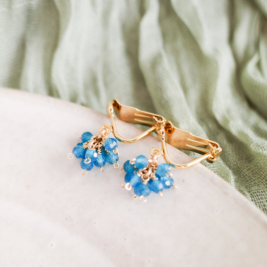 Apatite Flower 14kgf Earrings