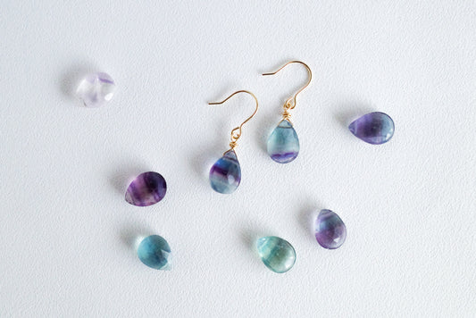 Fluorite Earrings/Clip-Ons