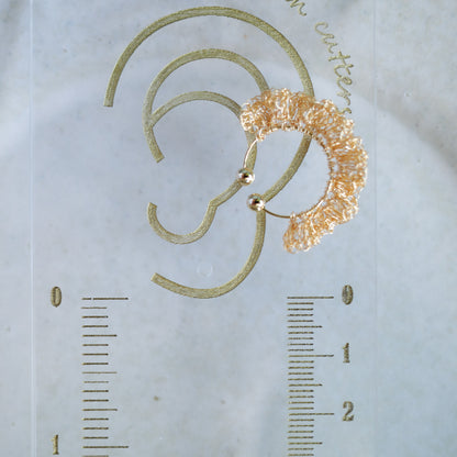 Plenty of frills wire crochet ear cuff in gold